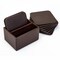 Dacasso Chocolate Brown Leather 10 Square Coaster Set with Holder AG-3443 - alternate 5